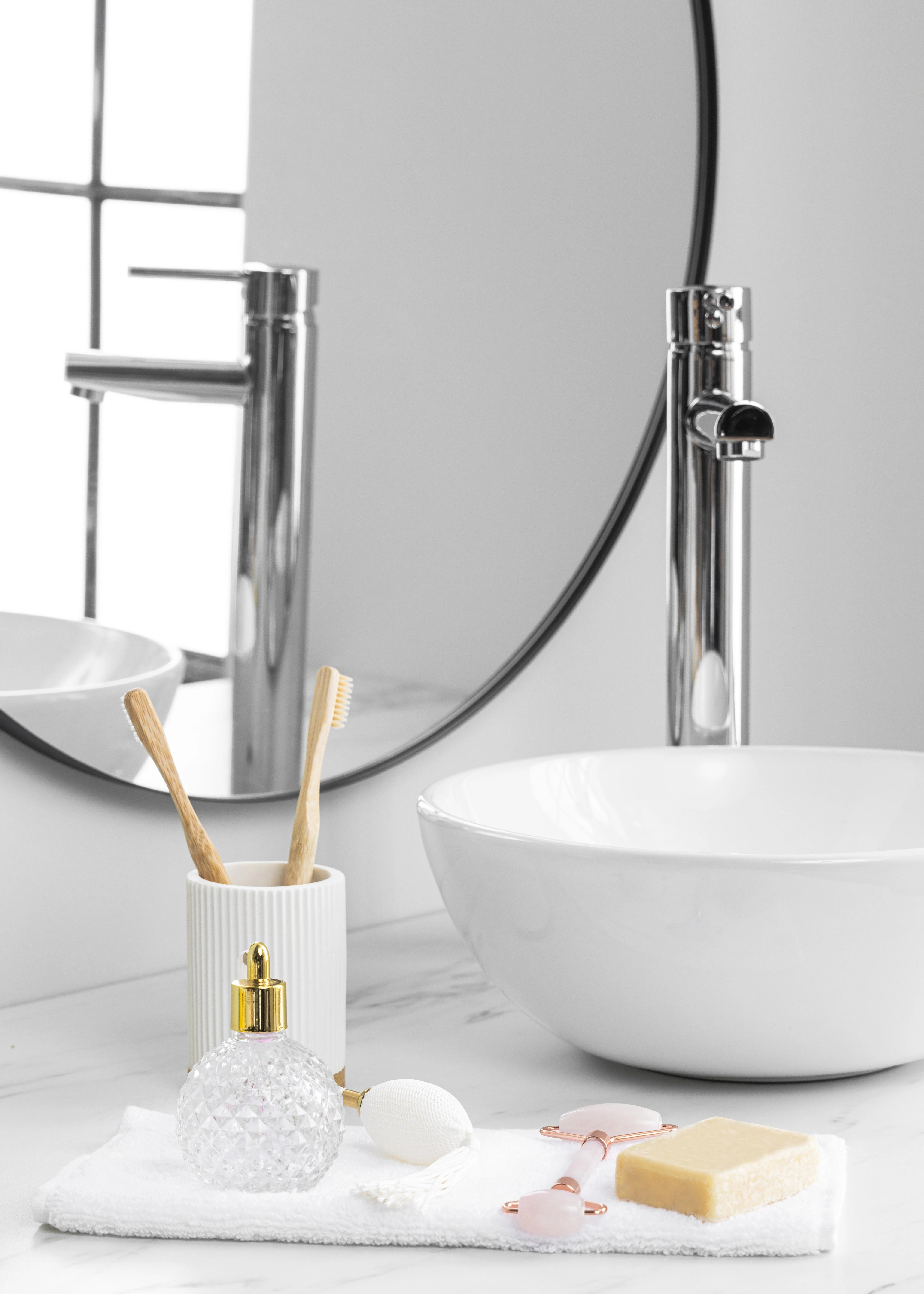Luxury bathroom accessories and spa elements